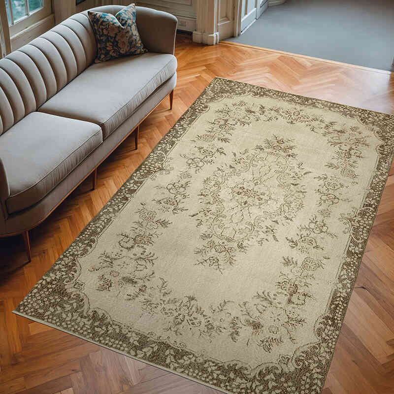 Vintage Turkish Hand-Knotted Rug - 6'  x 9' 7" (72" x 115") - K0060092