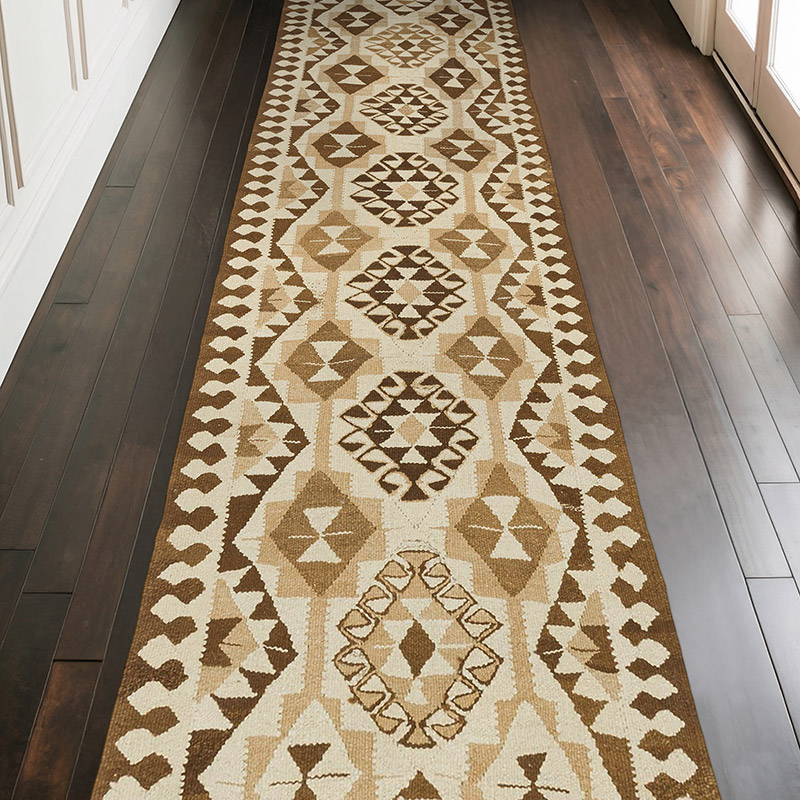 Vintage Tribal Kilim Runner - 3' 5" x 10'  (41" x 120") - K0060116