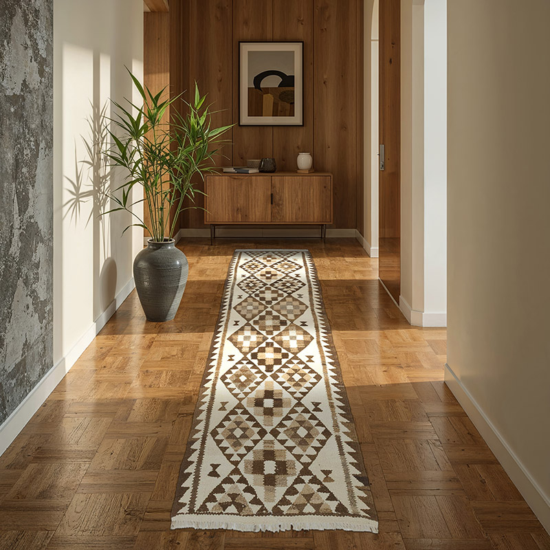 Alfombra Kilim Tribal Vintage - 85 cm x 275 cm - K0060123