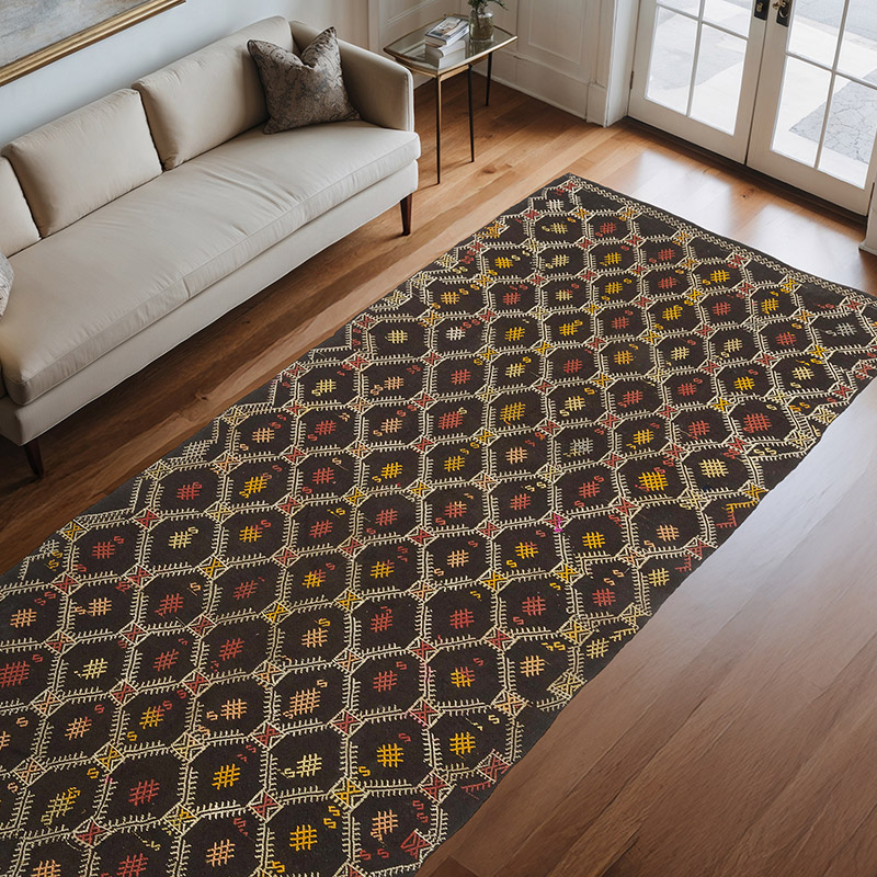 Vintage Konya Jijim - 5' 1" x 10' 11" (61" x 131") - K0060130