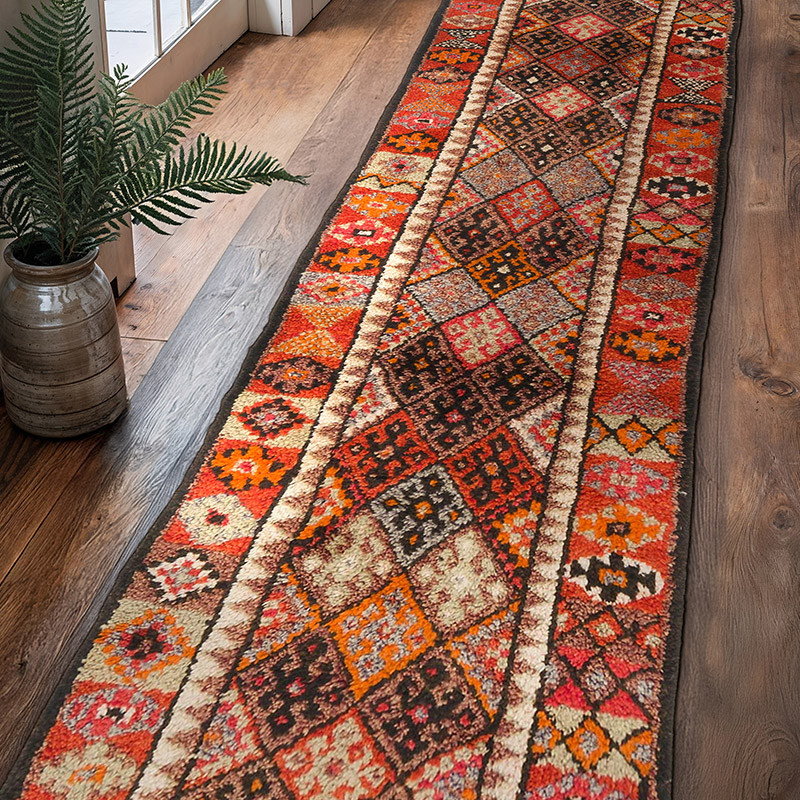 Alfombra Vintage de pasillo - 85 cm x 323 cm - K0060131