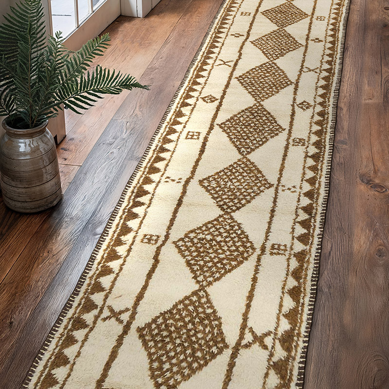 Vintage Tribal Runner Rug - 2' 10" x 12' 9" (34" x 153") - K0060138