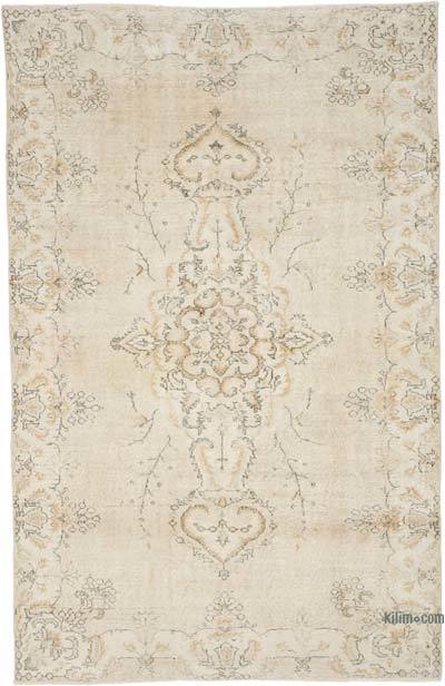 Vintage Turkish Hand-Knotted Rug - 5' 6" x 8' 6" (66" x 102")