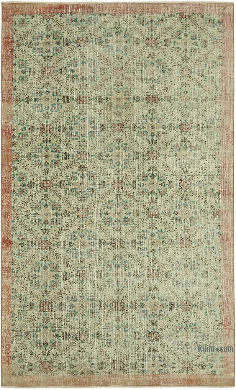 Alfombra Vintage Turca Anudada a Mano - 178 cm x 287 cm - K0060173