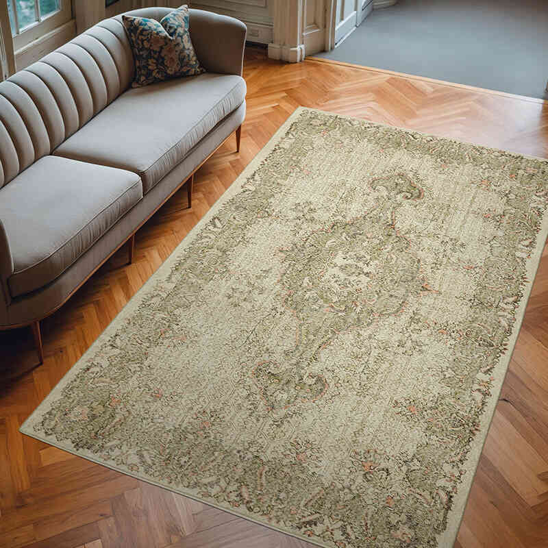 El Dokuma Vintage Halı - 190 cm x 295 cm - K0060188