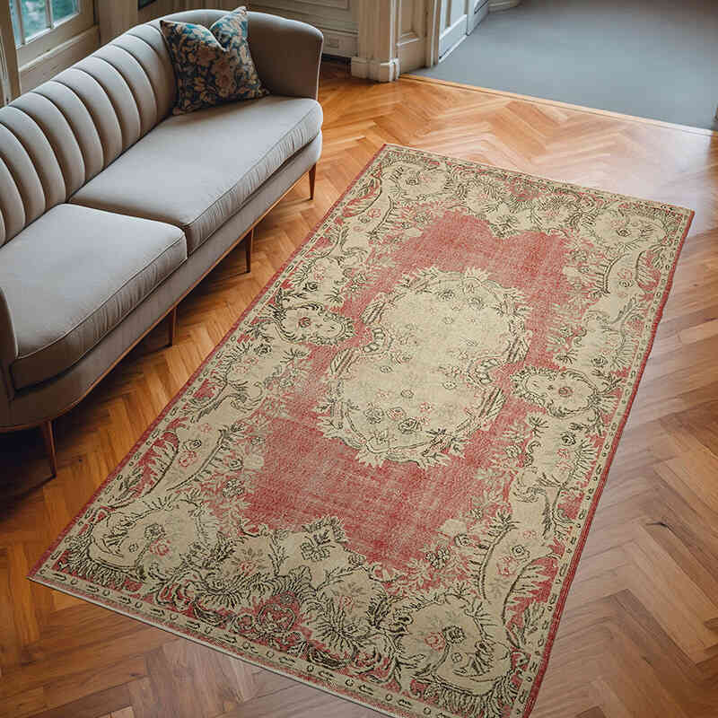 Vintage Turkish Hand-Knotted Rug - 5' 10" x 10' 4" (70" x 124") - K0060202