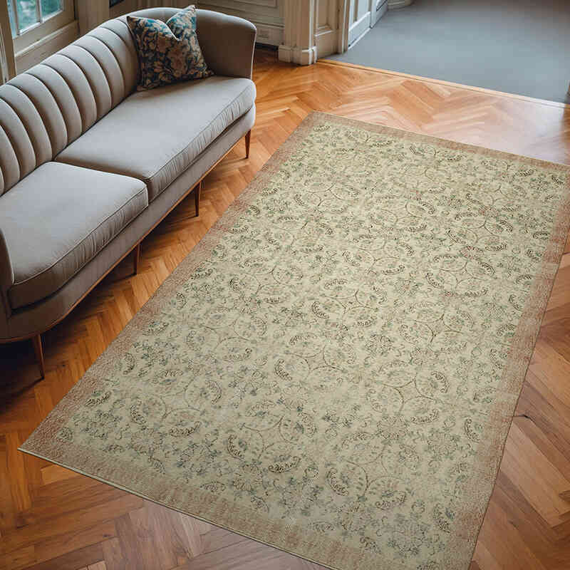 Vintage Turkish Hand-Knotted Rug - 6' 2" x 9' 8" (74" x 116") - K0060207