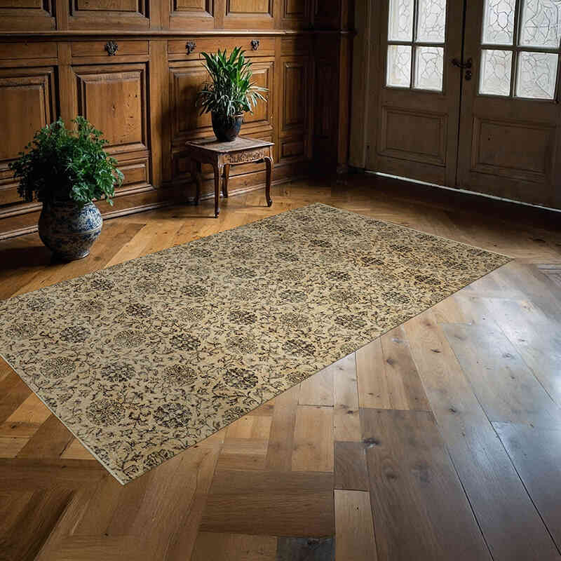 Alfombra Vintage Turca Anudada a Mano - 152 cm x 264 cm - K0060208