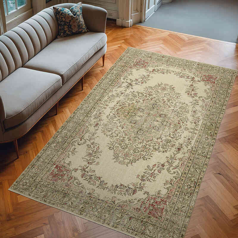 Vintage Turkish Hand-Knotted Rug - 5' 10" x 9' 5" (70" x 113") - K0060243
