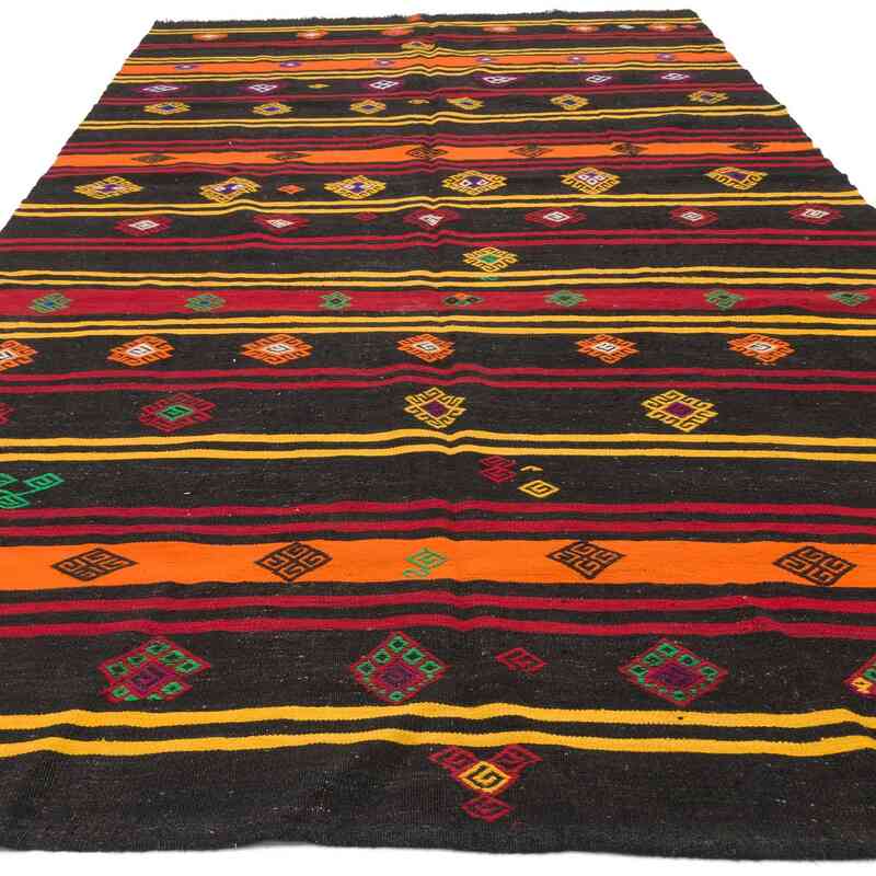 Vintage Anatolian Kilim Rug - 7' 5" x 13' 3" (89" x 159") - K0060256
