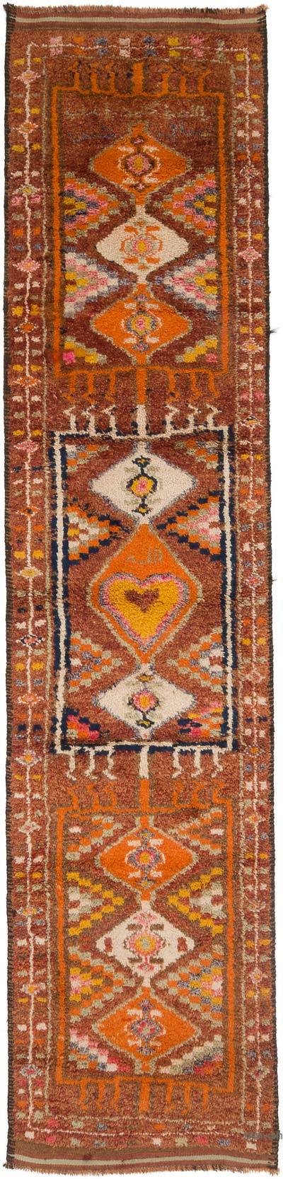Vintage Tribal Runner Rug - 3'  x 12' 8" (36" x 152")