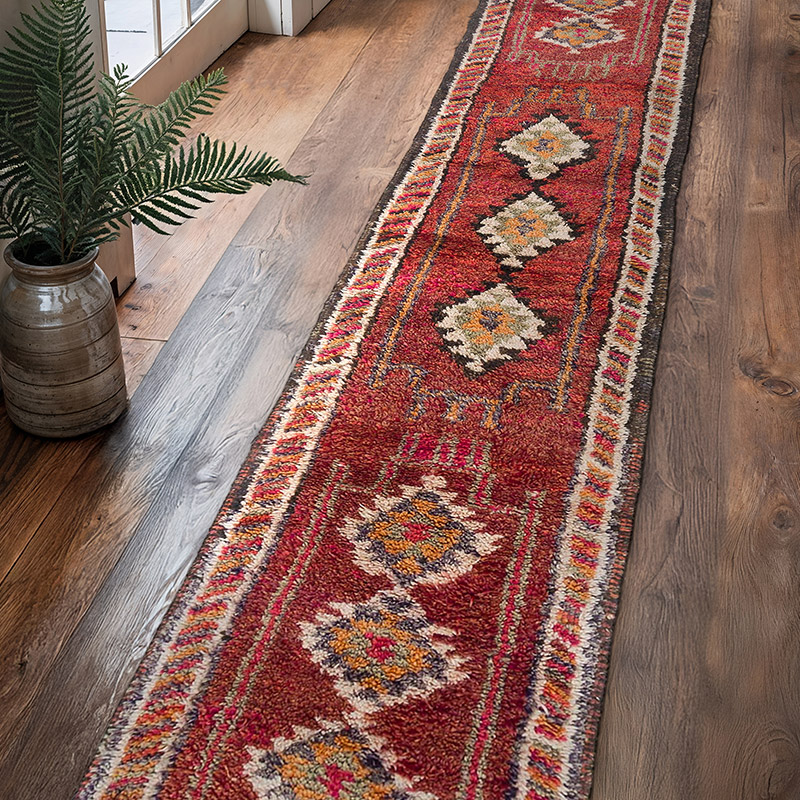 Alfombra Vintage de pasillo - 87 cm x 427 cm - K0060280