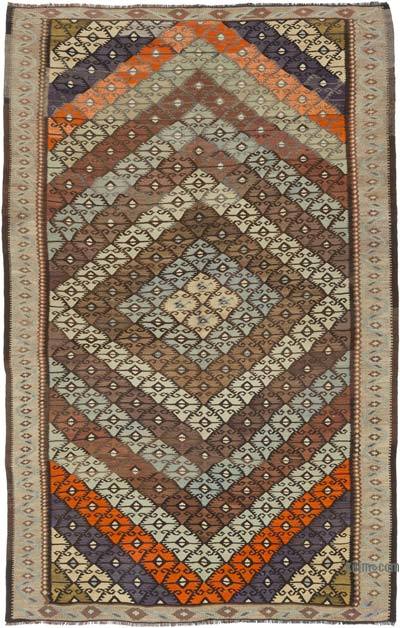 Vintage Bayburt Kilim Rug - 6' 3" x 9' 11" (75" x 119")