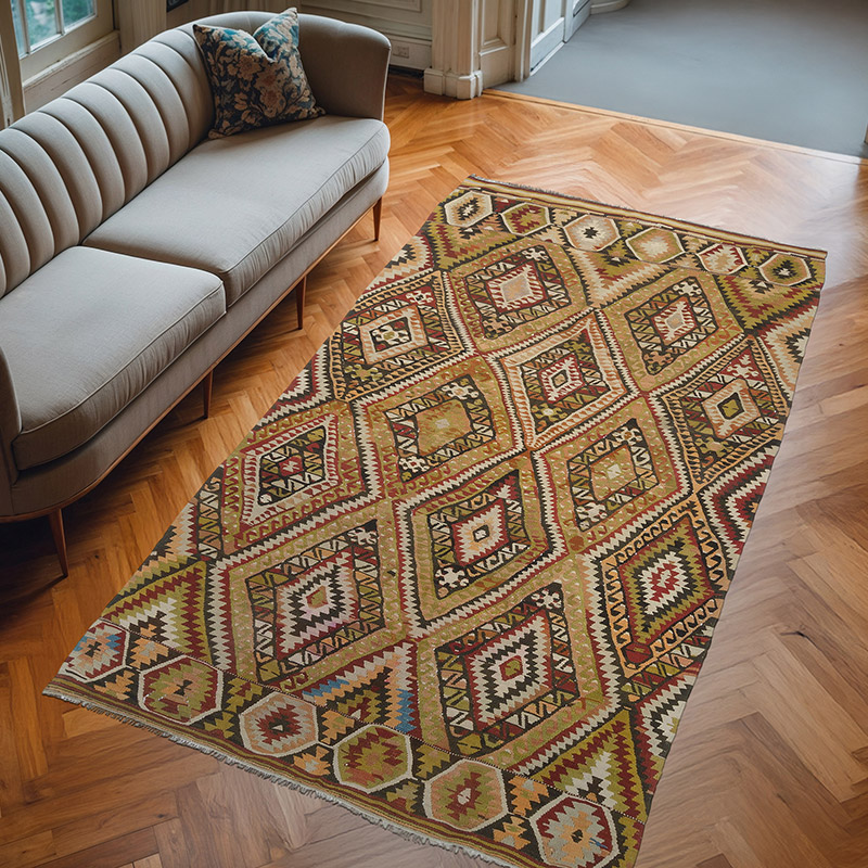 Alfombra Kayseri Kilim Vintage - 181 cm x 316 cm - K0060307