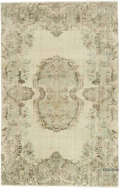 Vintage Turkish Hand-Knotted Rug - 5' 7" x 8' 8" (67" x 104")