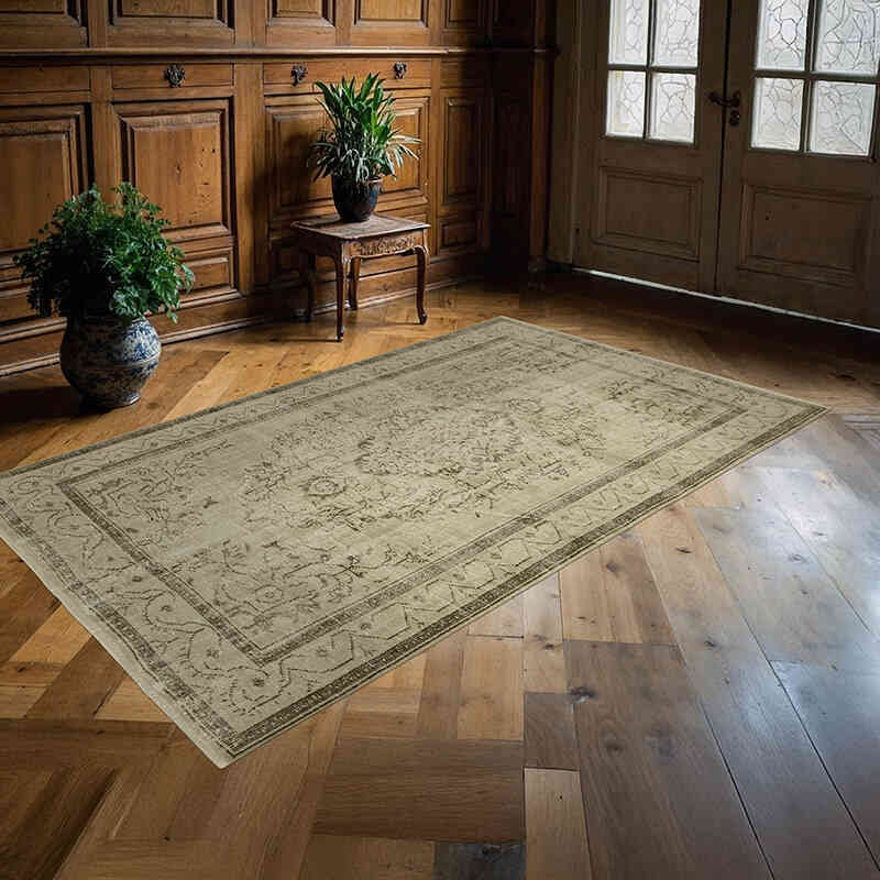 Vintage Turkish Hand-Knotted Rug - 5' 2" x 8' 5" (62" x 101") - K0060331