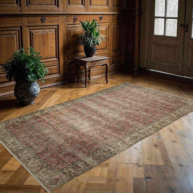 El Dokuma Vintage Halı - 139 cm x 244 cm - K0060338