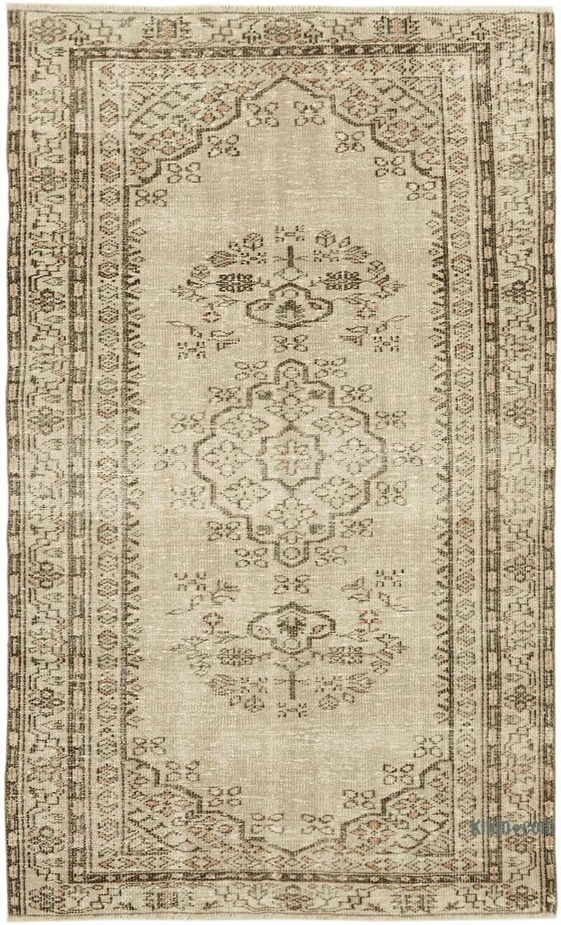Vintage Turkish Hand-Knotted Rug - 4' 8" x 7' 5" (56" x 89") - K0060343