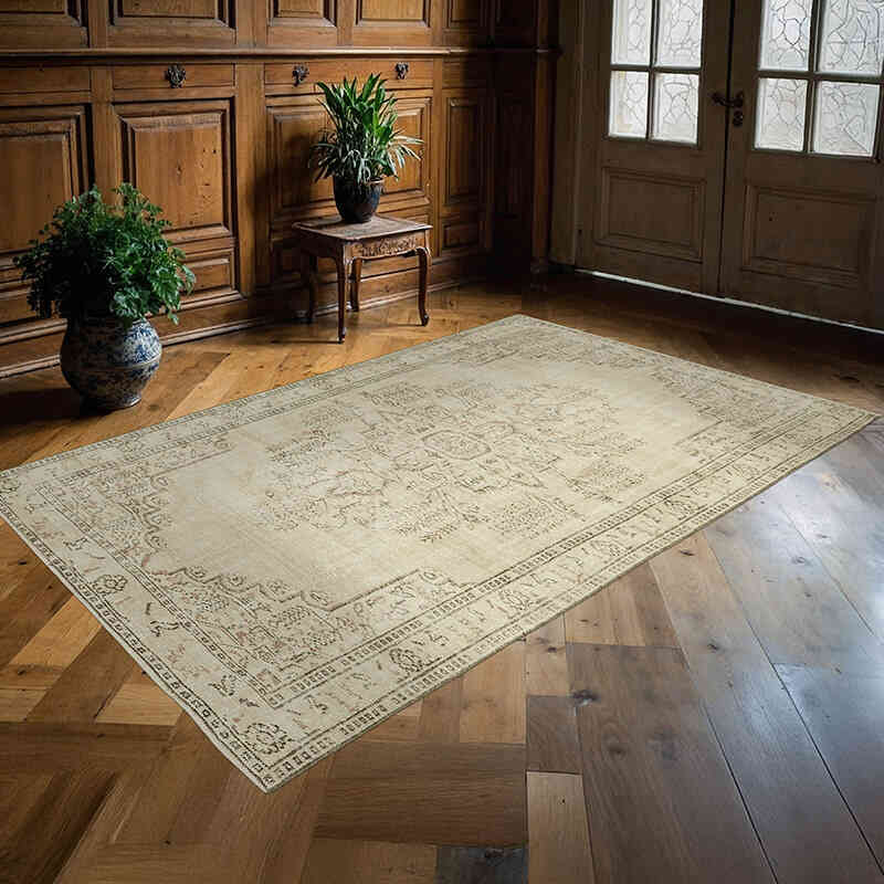 Vintage Turkish Hand-Knotted Rug - 5' 9" x 8' 10" (69" x 106") - K0060347