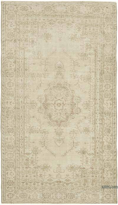 Vintage Turkish Hand-Knotted Rug - 5' 3" x 8' 11" (63" x 107")