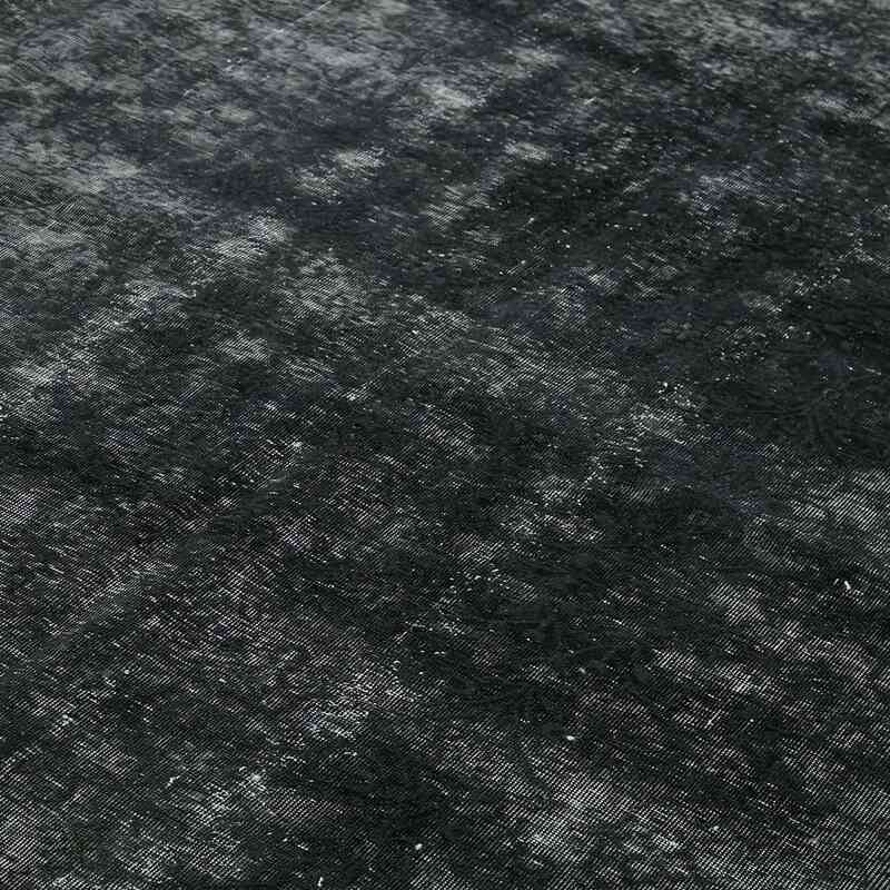 Negro Alfombra Turca Vintage Sobre-teñida - 247 cm x 360 cm - K0060372