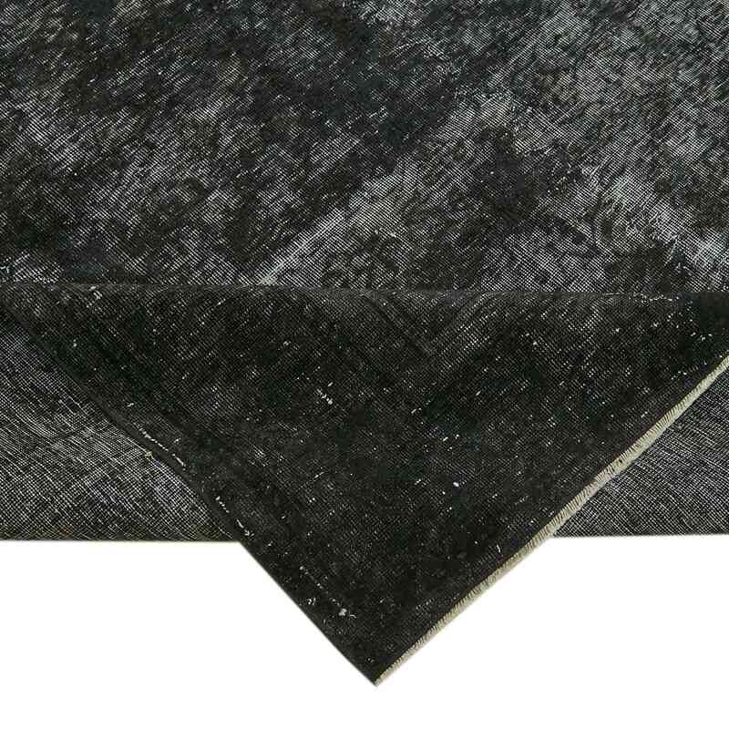 Negro Alfombra Turca Vintage Sobre-teñida - 247 cm x 360 cm - K0060372