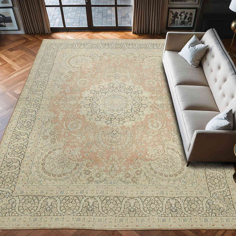 Vintage Hand-Knotted Oriental Rug - 9' 6" x 12' 10" (114" x 154") - K0060384