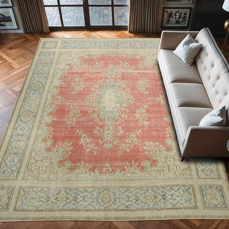 Vintage Hand-Knotted Oriental Rug - 9' 8" x 13' 3" (116" x 159") - K0060393