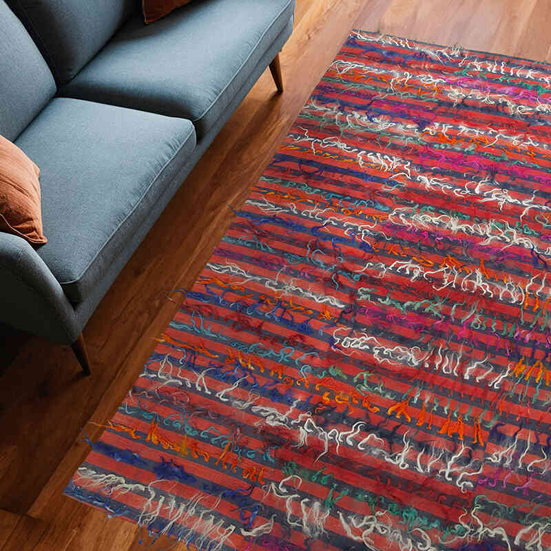 Vintage Filikli Tülü - 182 cm x 262 cm - K0060442