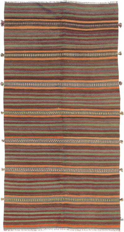 Vintage Turkish Kilim Rug - 4' 5" x 8' 7" (53" x 103")