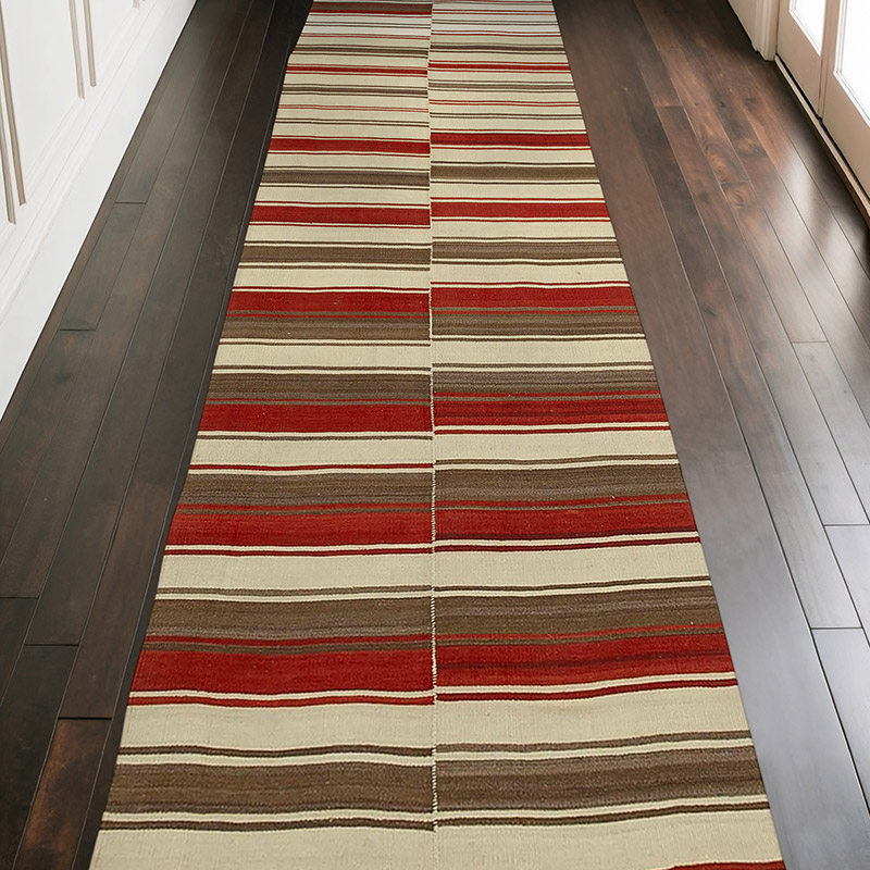 Vintage Anatolian Kilim Rug - 3' 8" x 10' 10" (44" x 130") - K0060494