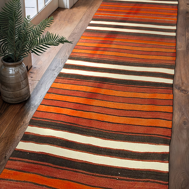 Vintage Anatolian Kilim Runner - 2' 11" x 10' 8" (35" x 128") - K0060526