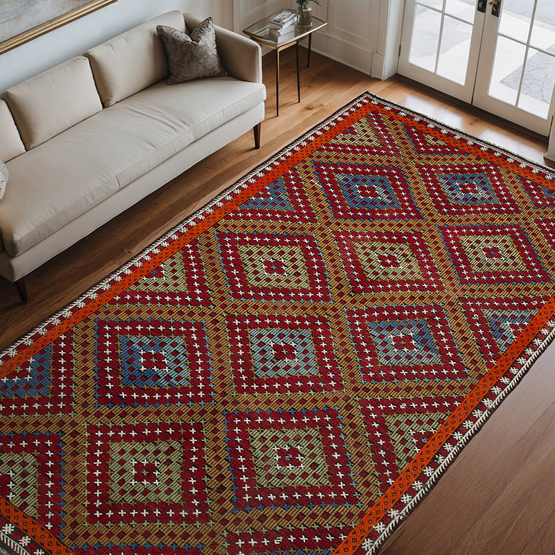 Vintage Anatolian Jijim Rug - 6' 4" x 10' 7" (76" x 127") - K0060676