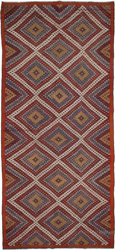 Vintage Anatolian Jijim Rug - 6' 7" x 14' 2" (79" x 170")