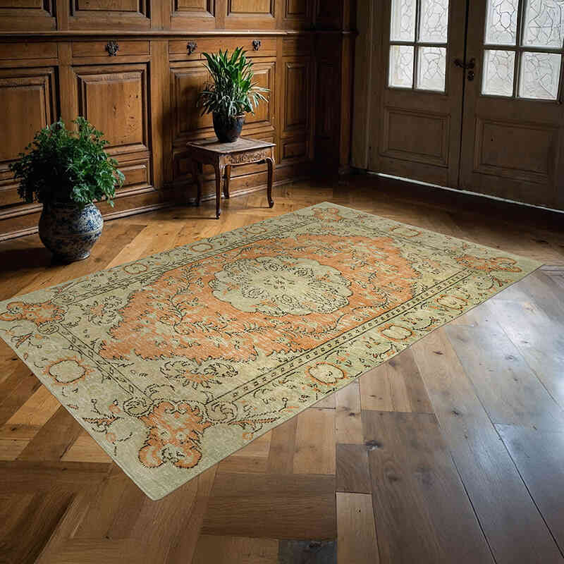 Vintage Turkish Hand-Knotted Rug - 5' 3" x 8' 3" (63" x 99") - K0060771