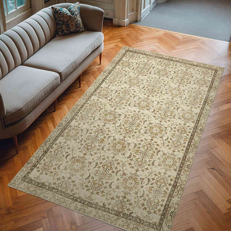 Vintage Turkish Hand-Knotted Rug - 5' 7" x 9' 11" (67" x 119") - K0060797