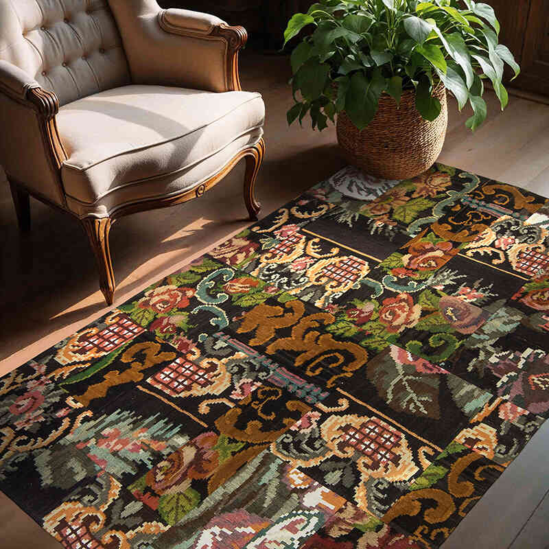 Patchwork Kilim - 146 cm x 195 cm - K0060857