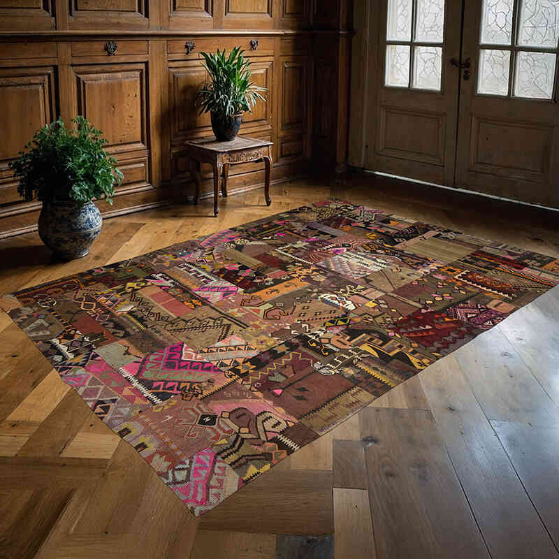 Alfombra Kilim de Retazos - 172 cm x 241 cm - K0060860