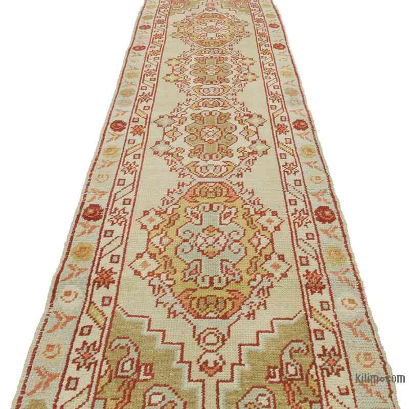 Nuevo Corredor Turco Anudado a Mano - 79 cm x 345 cm - K0060905