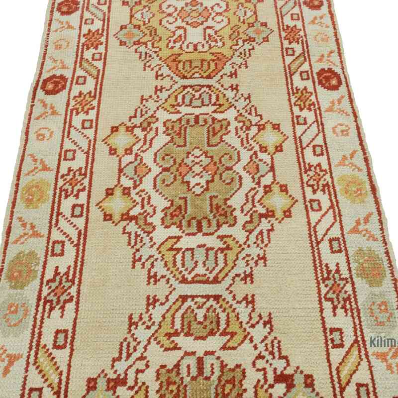 Nuevo Corredor Turco Anudado a Mano - 79 cm x 345 cm - K0060905