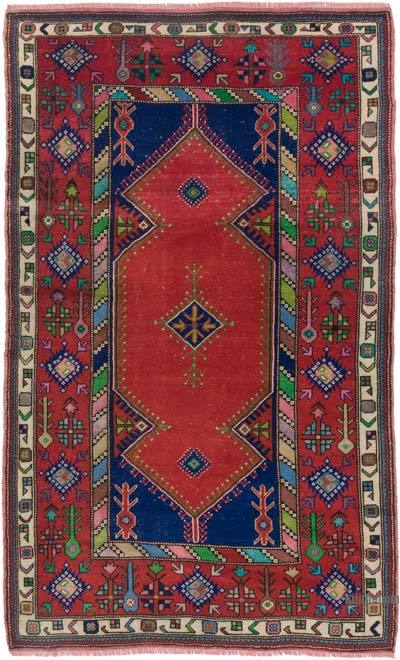 Vintage Turkish Hand-Knotted Rug - 4' 6" x 7' 3" (54" x 87")