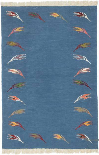 Yeni Kök Boya El Dokuma Kilim - 122 cm x 181 cm