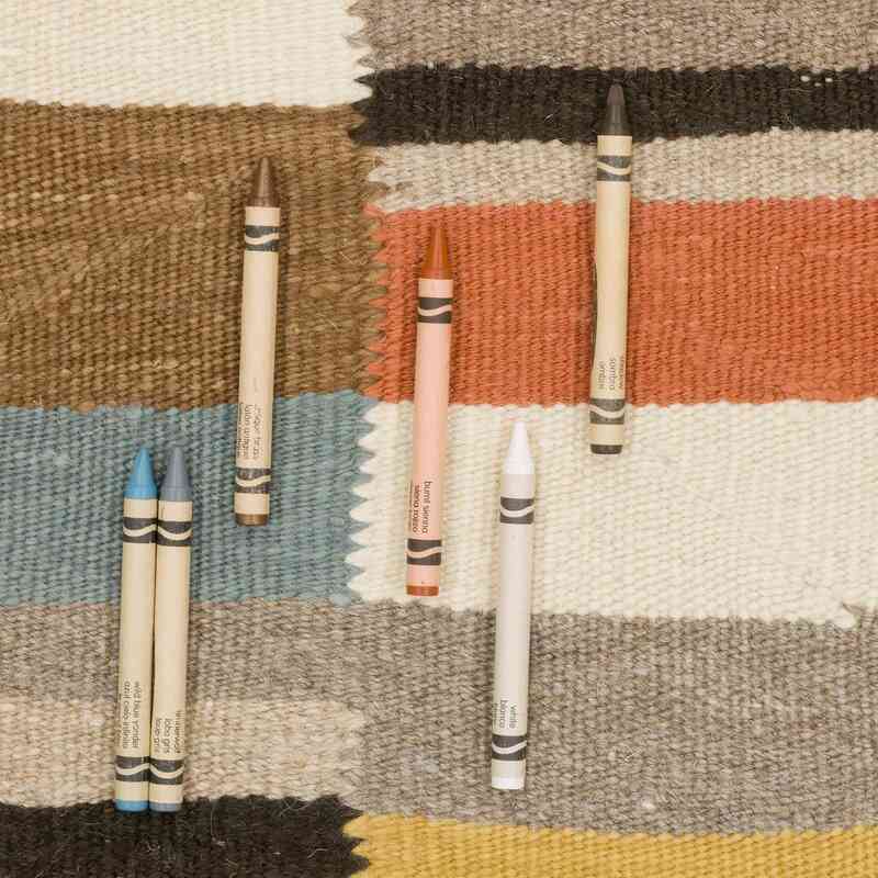 New Handwoven Turkish Kilim Rug - 6' 11" x 10' 1" (83" x 121") - K0061022
