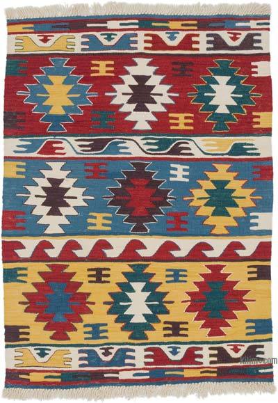 New Handwoven Turkish Kilim Rug - 3' 1" x 4' 3" (37" x 51")