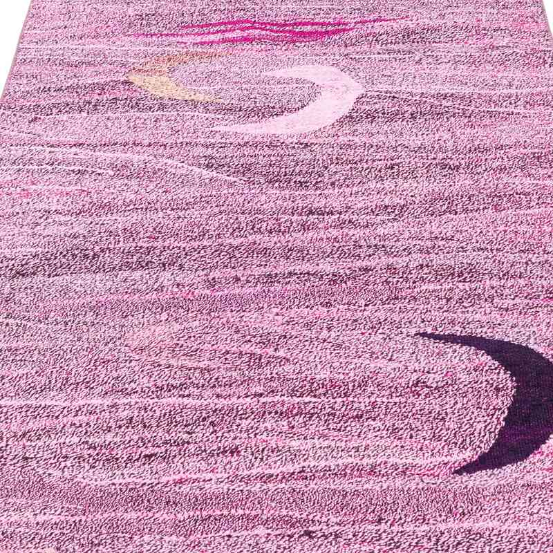 Pink New Contemporary Handwoven Kilim Runner - 2' 9" x 14' 3" (33" x 171") - K0061054