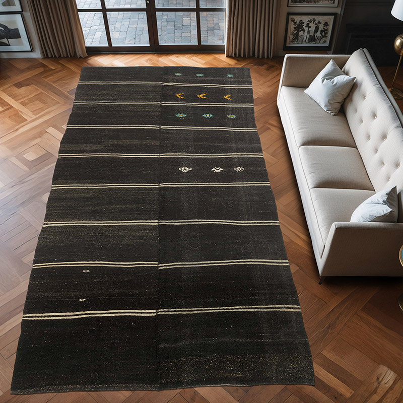 Alfombra Vintage Anatolian Kilim - 187 cm x 375 cm - K0061102