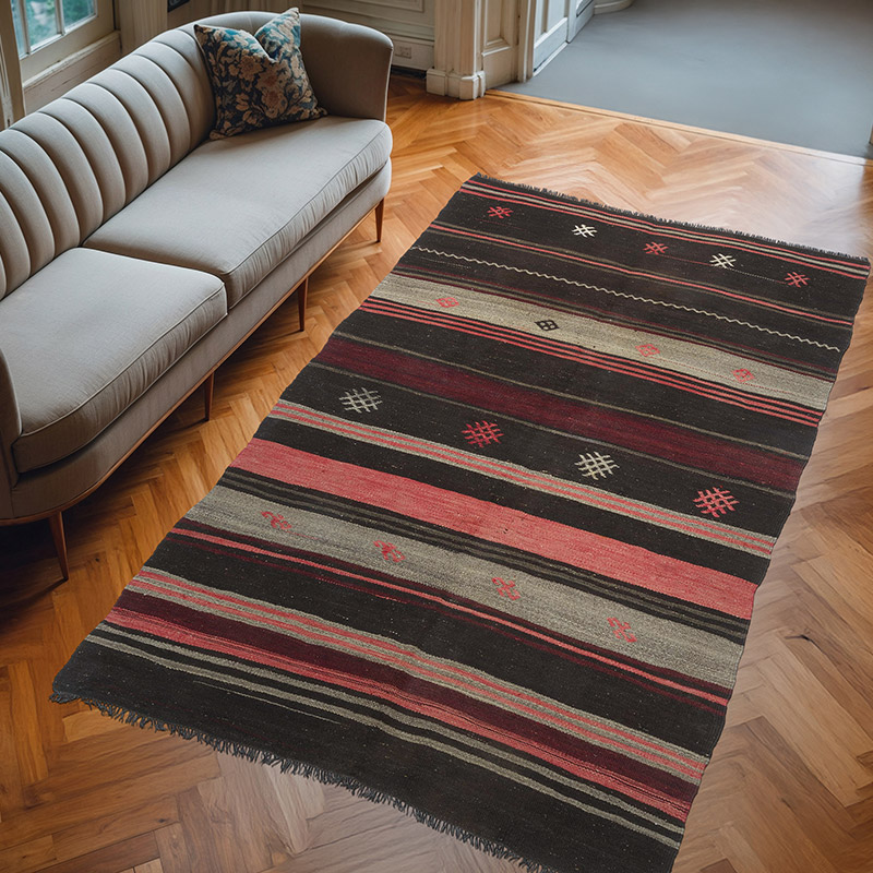 Alfombra Vintage Anatolian Kilim - 168 cm x 275 cm - K0061110