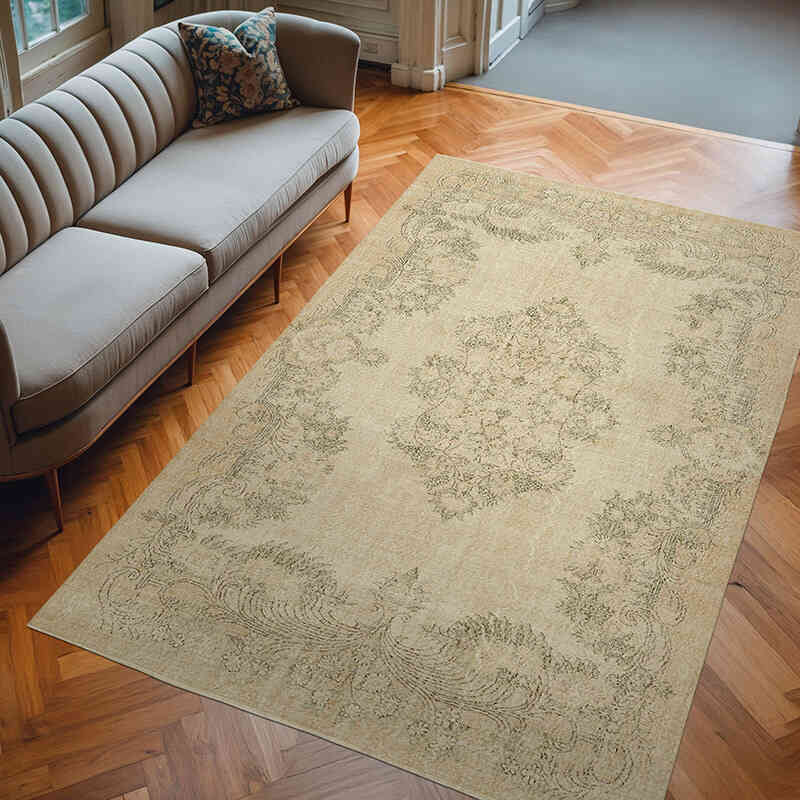 Vintage Turkish Hand-Knotted Rug - 6' 10" x 10' 3" (82" x 123") - K0061132