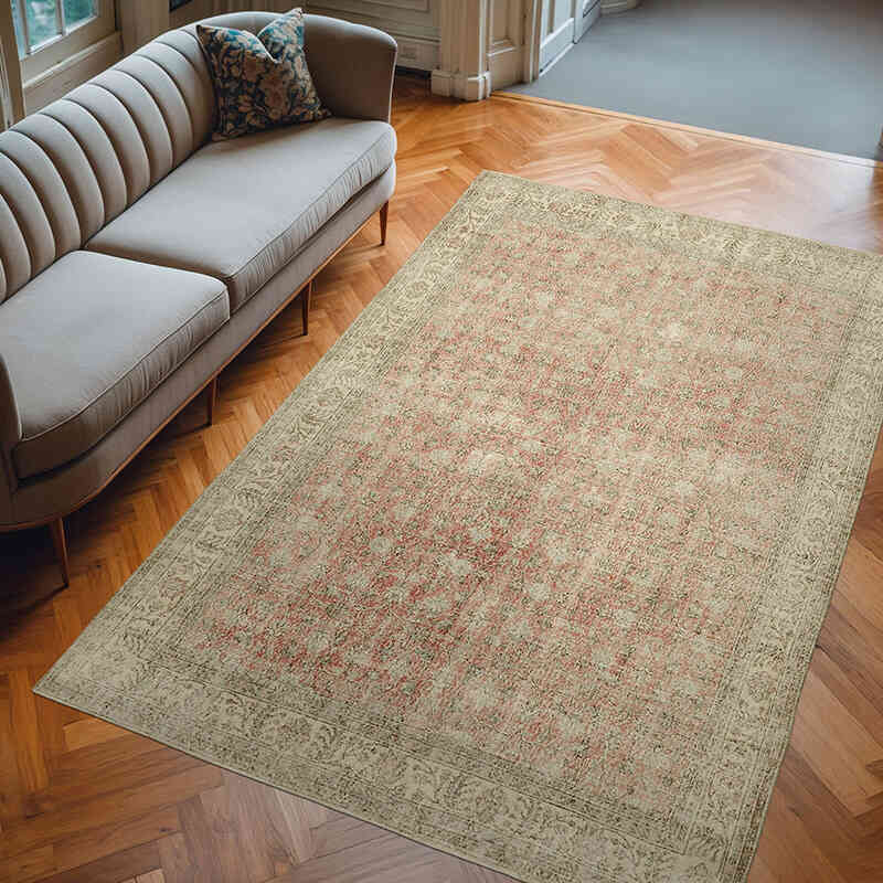 Alfombra Vintage Turca Anudada a Mano - 202 cm x 310 cm - K0061149