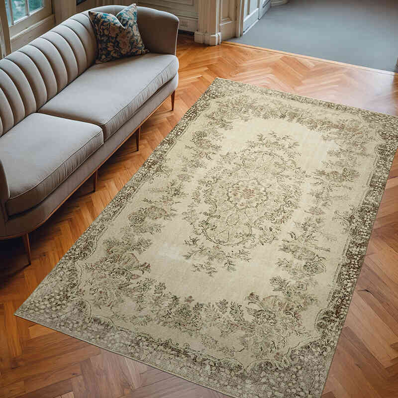 Vintage Turkish Hand-Knotted Rug - 6' 7" x 10' 6" (79" x 126") - K0061153
